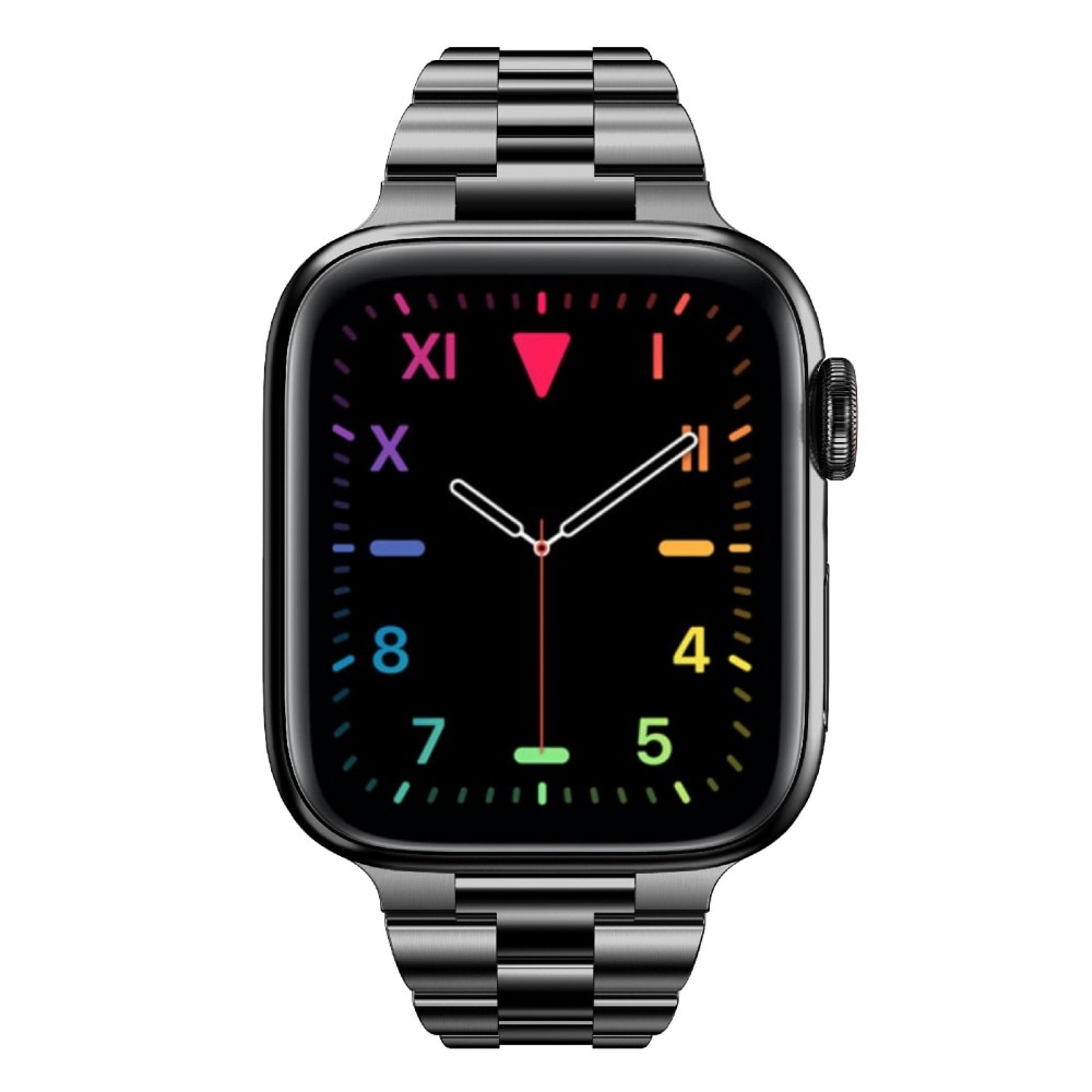 Slim Metalarmbånd Apple Watch 45mm Series 8 sort