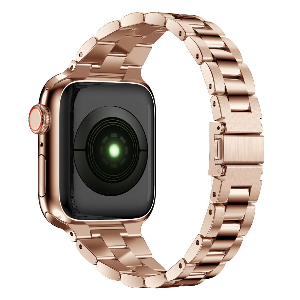 Slim Metalarmbånd Apple Watch 45mm Series 8 rose guld