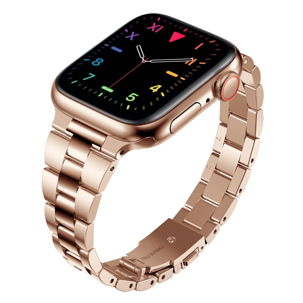 Slim Metalarmbånd Apple Watch 45mm Series 8 rose guld