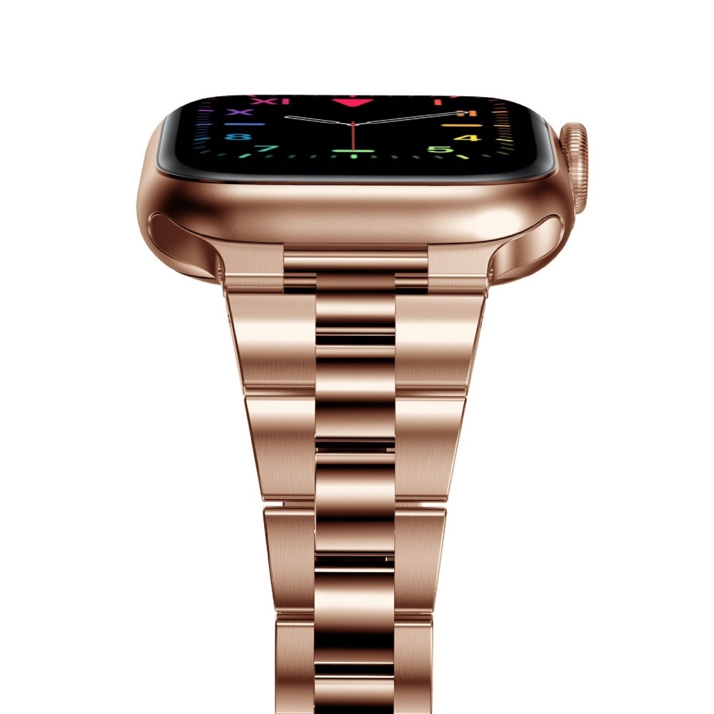 Slim Metalarmbånd Apple Watch 45mm Series 8 rose guld