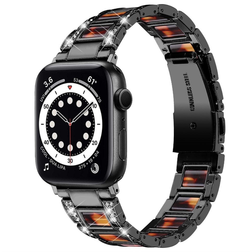 Diamond Bracelet Apple Watch 41mm Series 9 Black Coffee