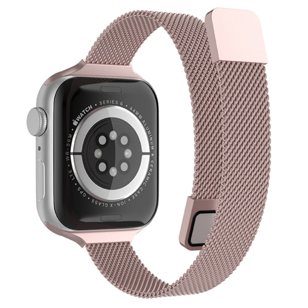 Armbånd Slim Milanese Apple Watch 42/44/45/49mm rosa guld