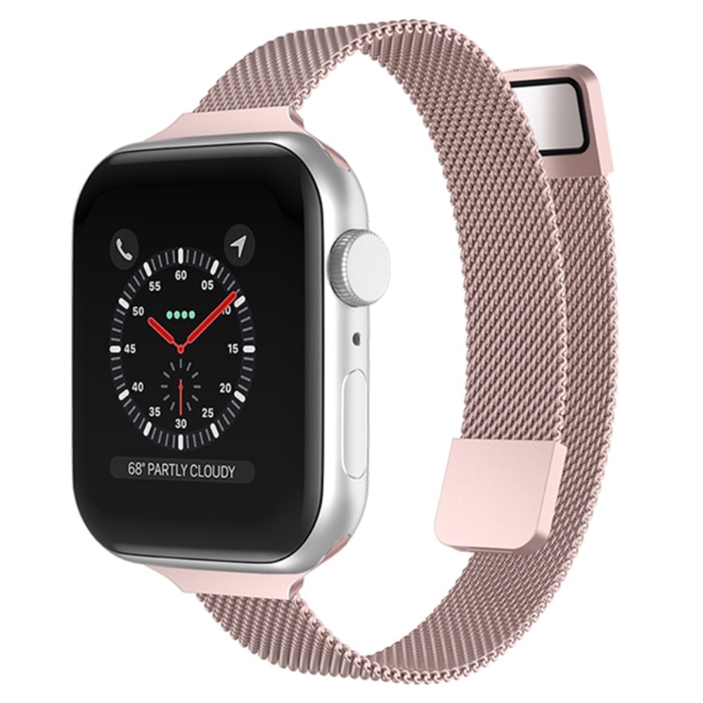 Armbånd Slim Milanese Apple Watch 42/44/45/49mm rosa guld