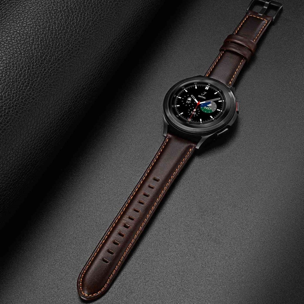 Leather Watch Band Samsung Galaxy Watch 6 44mm Brown