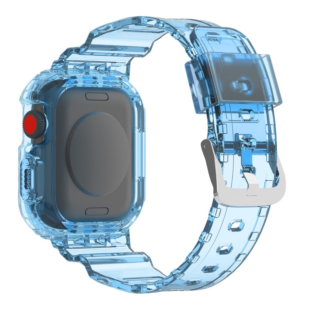 Apple Watch 45mm Series 9 Crystal Cover + Armbånd blå