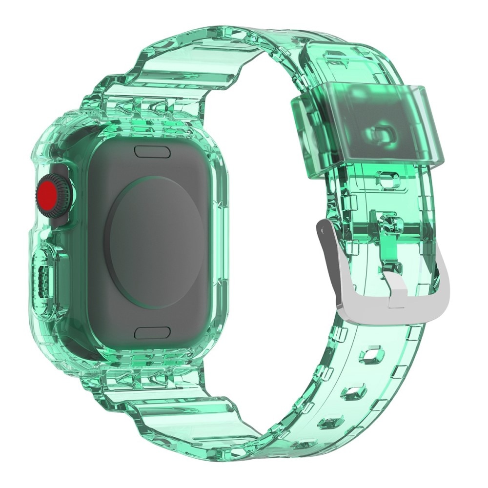 Apple Watch 45mm Series 9 Crystal Cover + Armbånd grøn