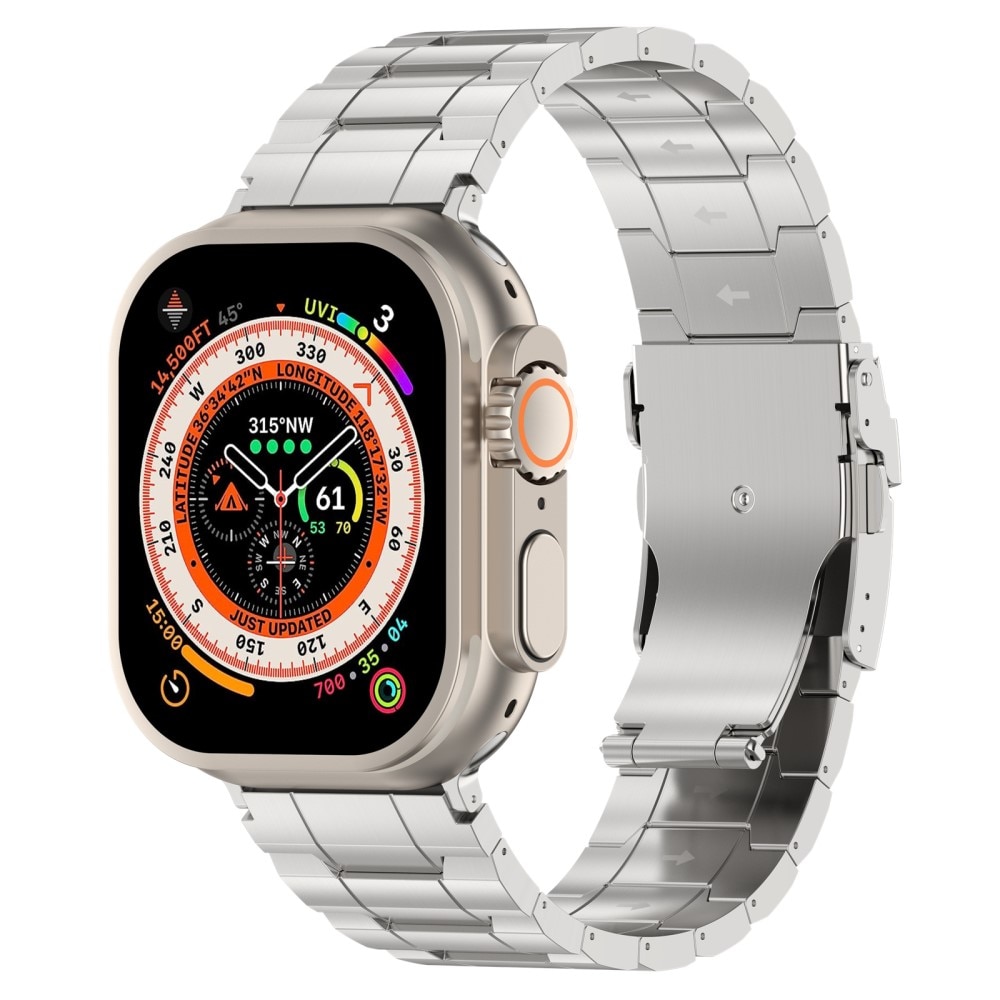 Elevate Titaniumarmbånd Apple Watch 42mm sølv