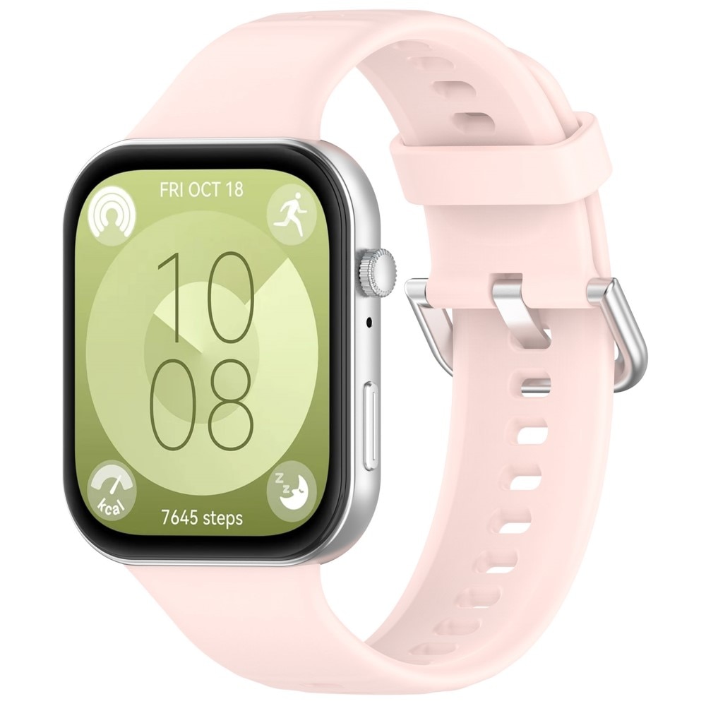 Rem af silikone til Huawei Watch Fit 3 lyserød