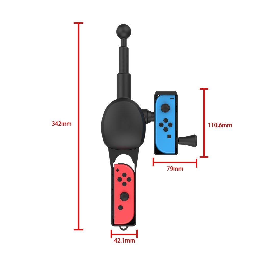 Joy-Con Fiskestang til Nintendo Switch sort