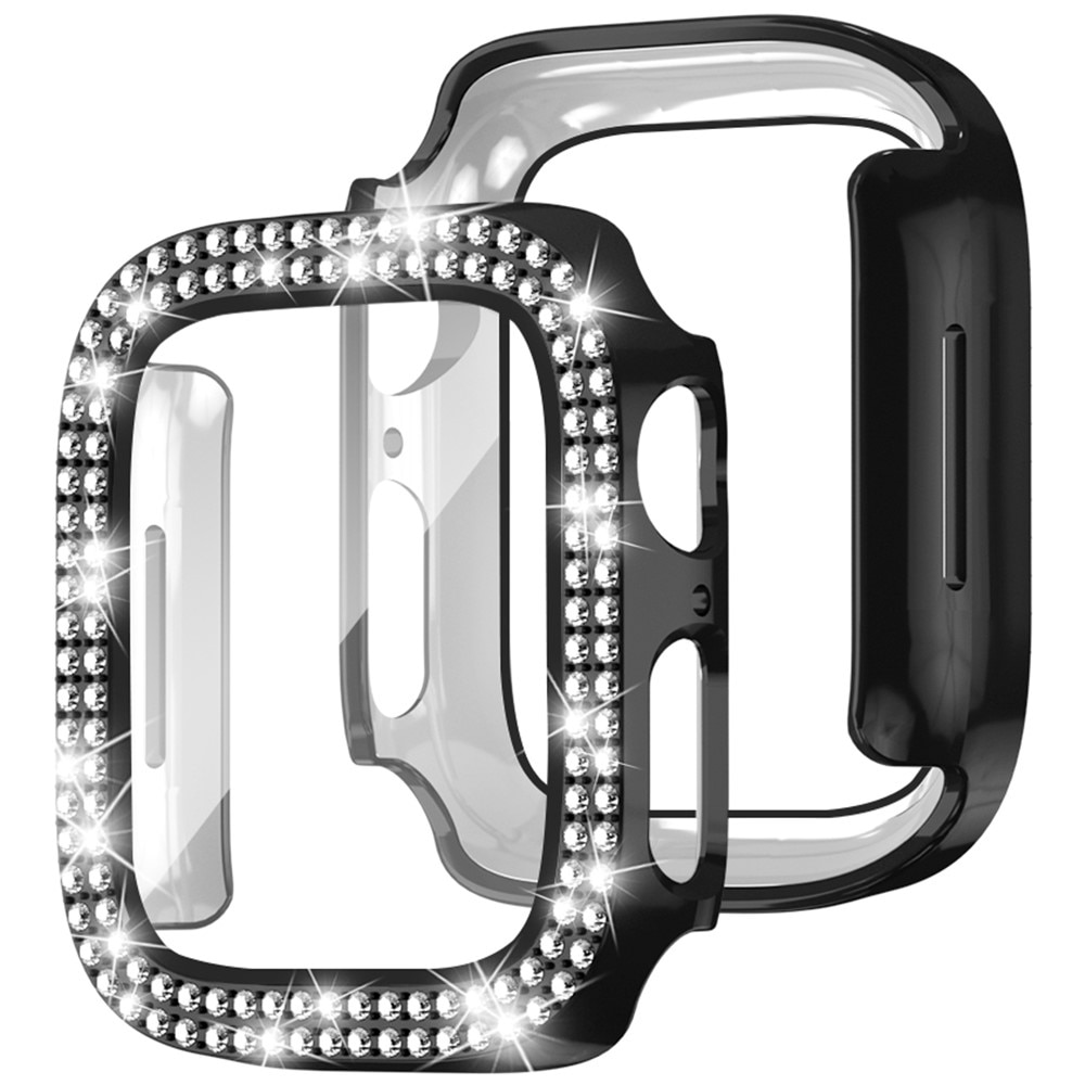 Full Cover Case Rhinestone Apple Watch SE 44mm sort