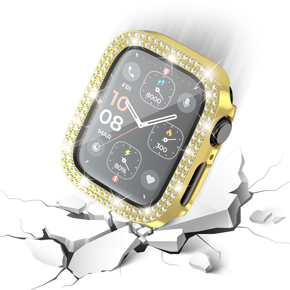 Full Cover Case Rhinestone Apple Watch Series 4-6 44mm guld