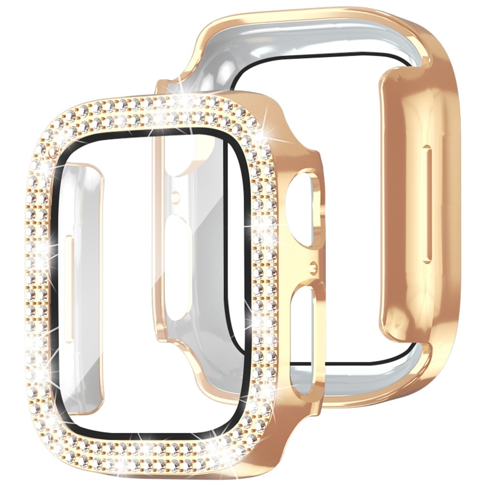 Full Cover Case Rhinestone Apple Watch Series 4-6 44mm rose guld