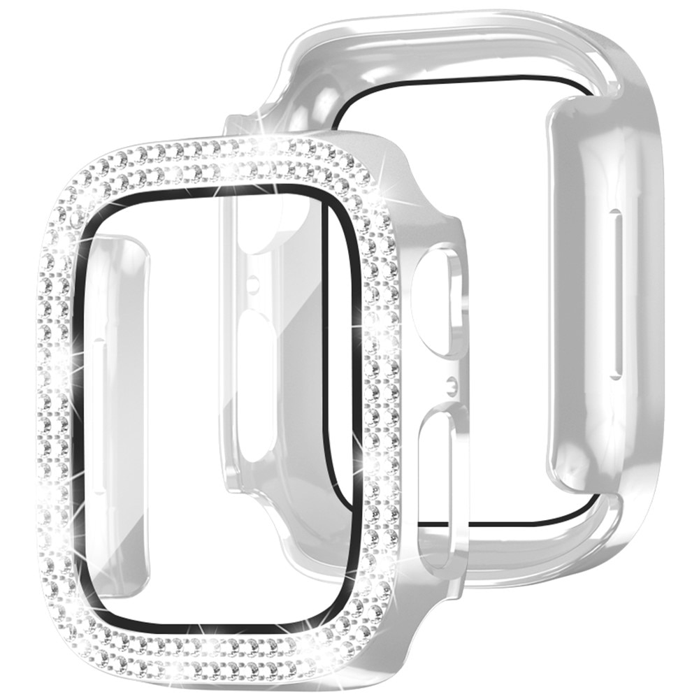 Full Cover Case Rhinestone Apple Watch SE 40mm sølv