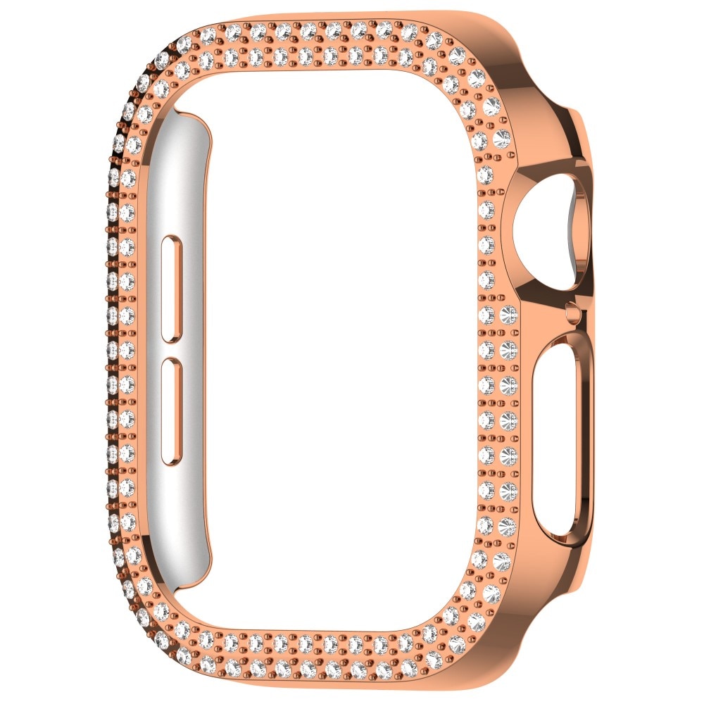 Apple Watch Series 10 42mm Rhinestone cover rose guld