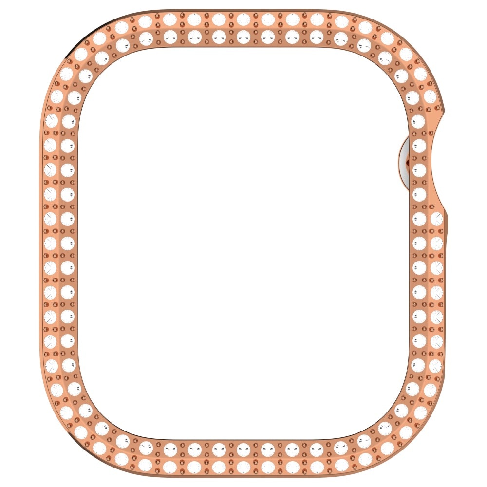 Apple Watch Series 10 42mm Rhinestone cover rose guld