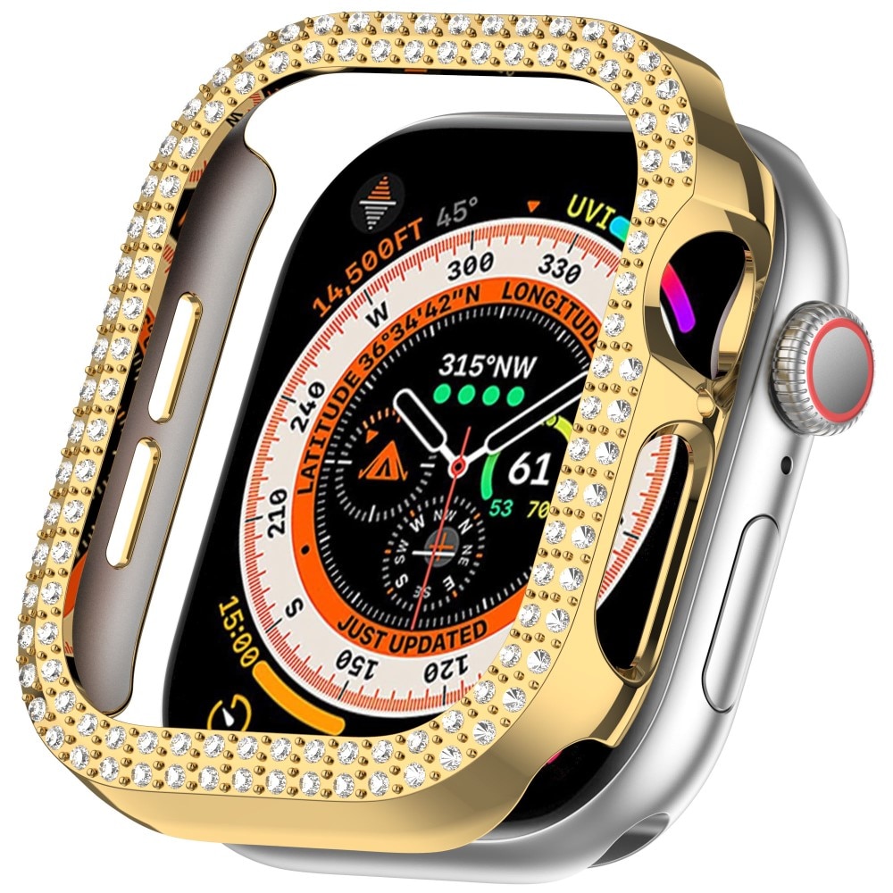 Apple Watch Series 10 42mm Rhinestone cover guld