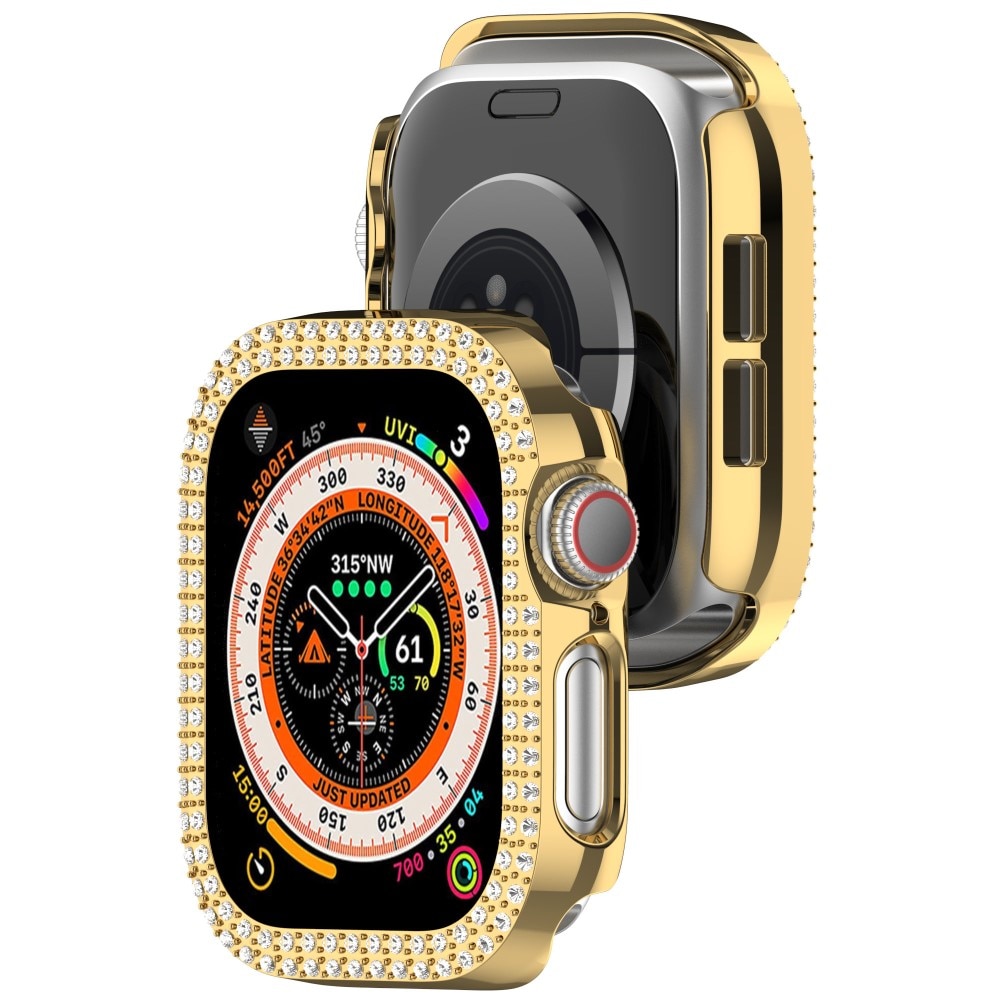 Apple Watch Series 10 42mm Rhinestone cover guld