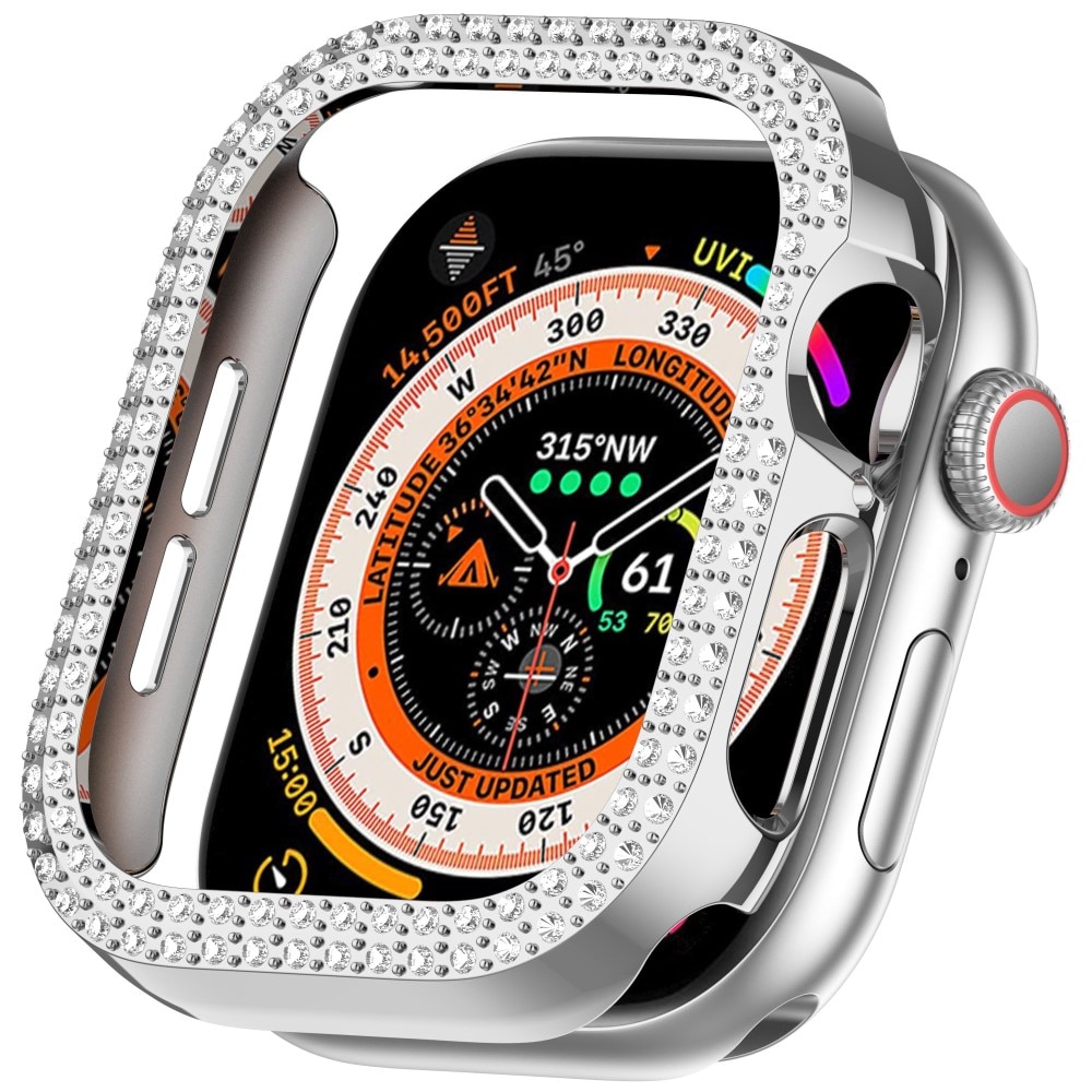 Apple Watch Series 10 42mm Rhinestone cover sølv