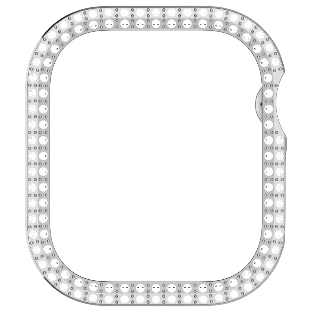 Apple Watch Series 10 42mm Rhinestone cover sølv