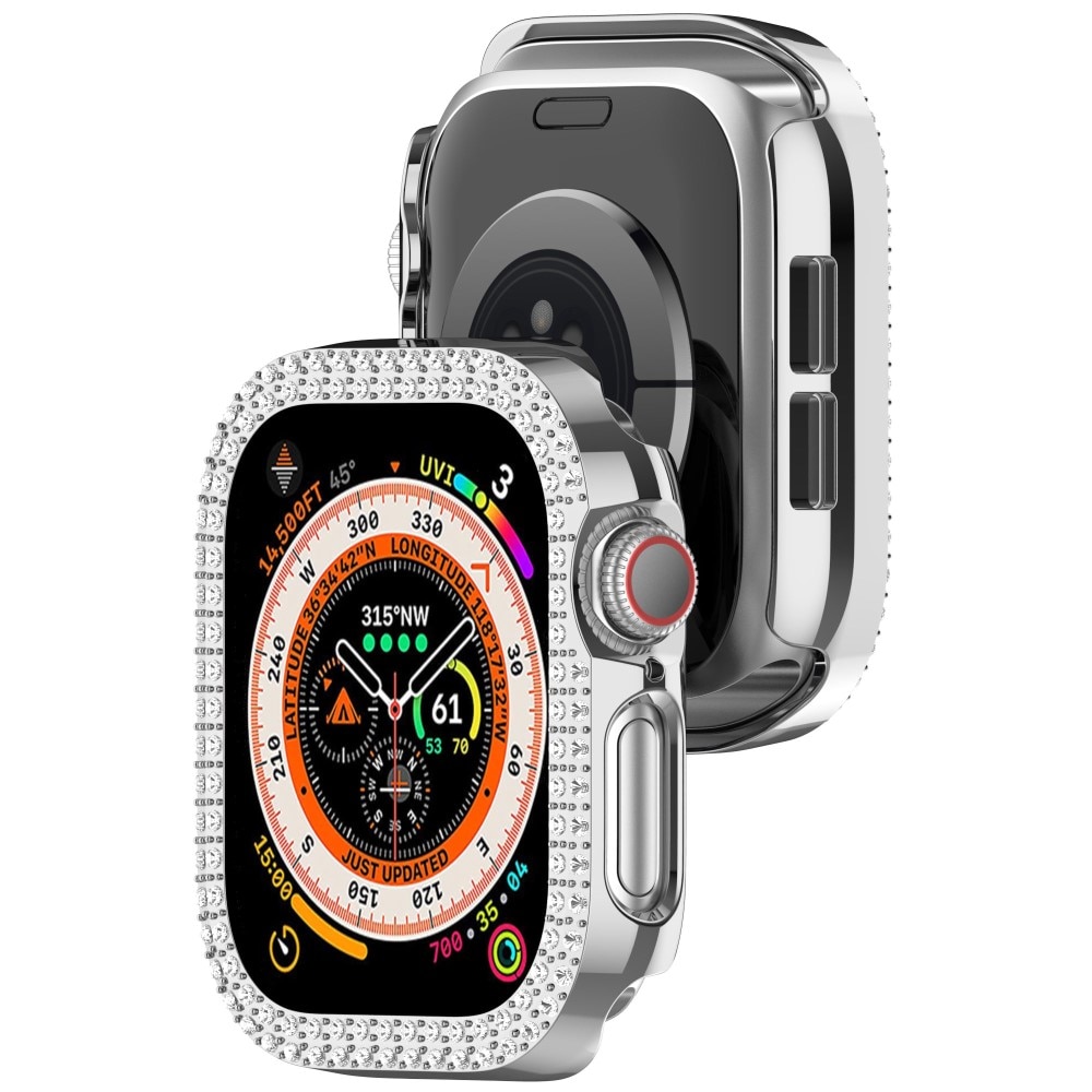 Apple Watch Series 10 42mm Rhinestone cover sølv