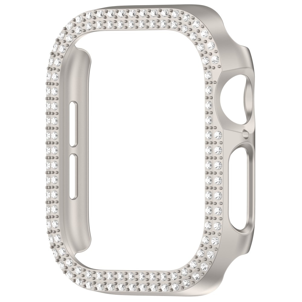 Apple Watch Series 10 42mm Rhinestone cover champagne guld