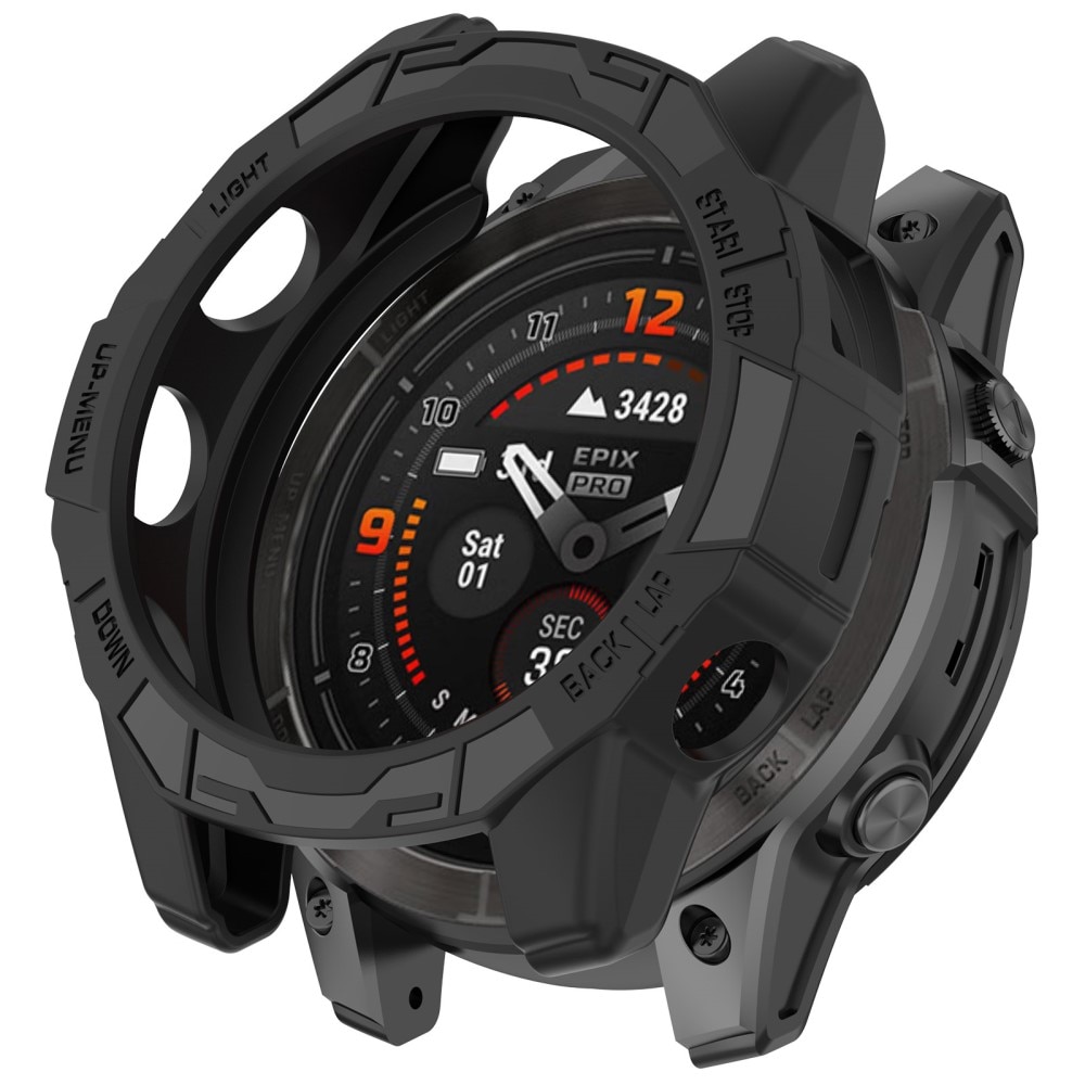 TPU Cover Garmin Fenix E 47mm sort