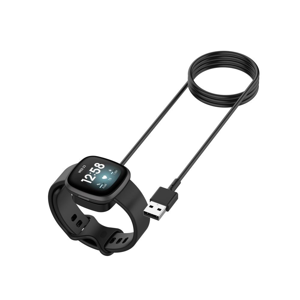 Fitbit Versa 3  Magnetisk oplader Sort