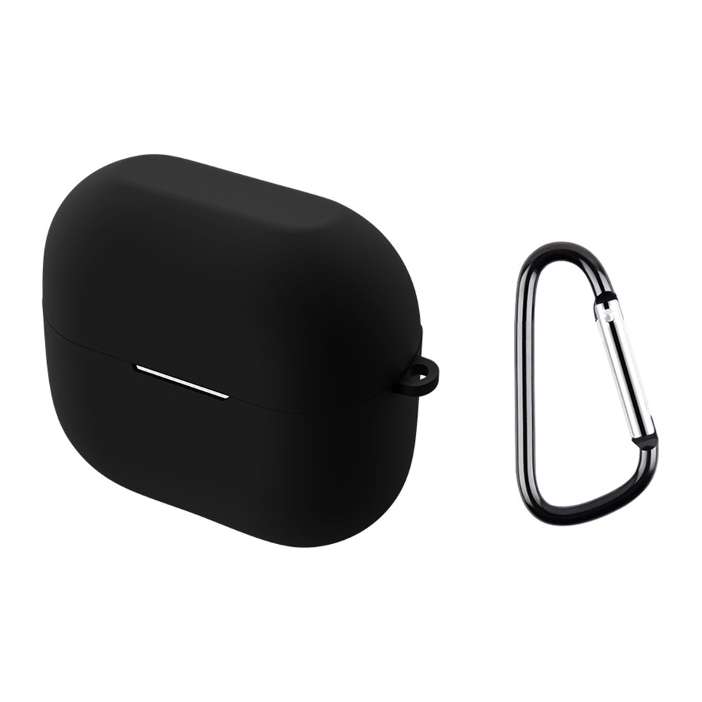 Silikonecover med karabinhage Samsung Galaxy Buds 3 sort