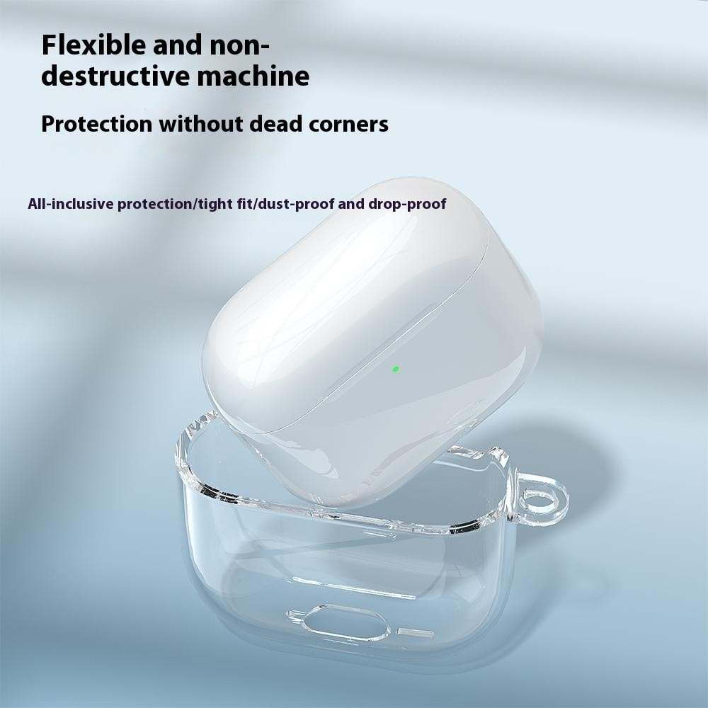 Cover TPU med karabinhage Apple AirPods 4 gennemsigtig