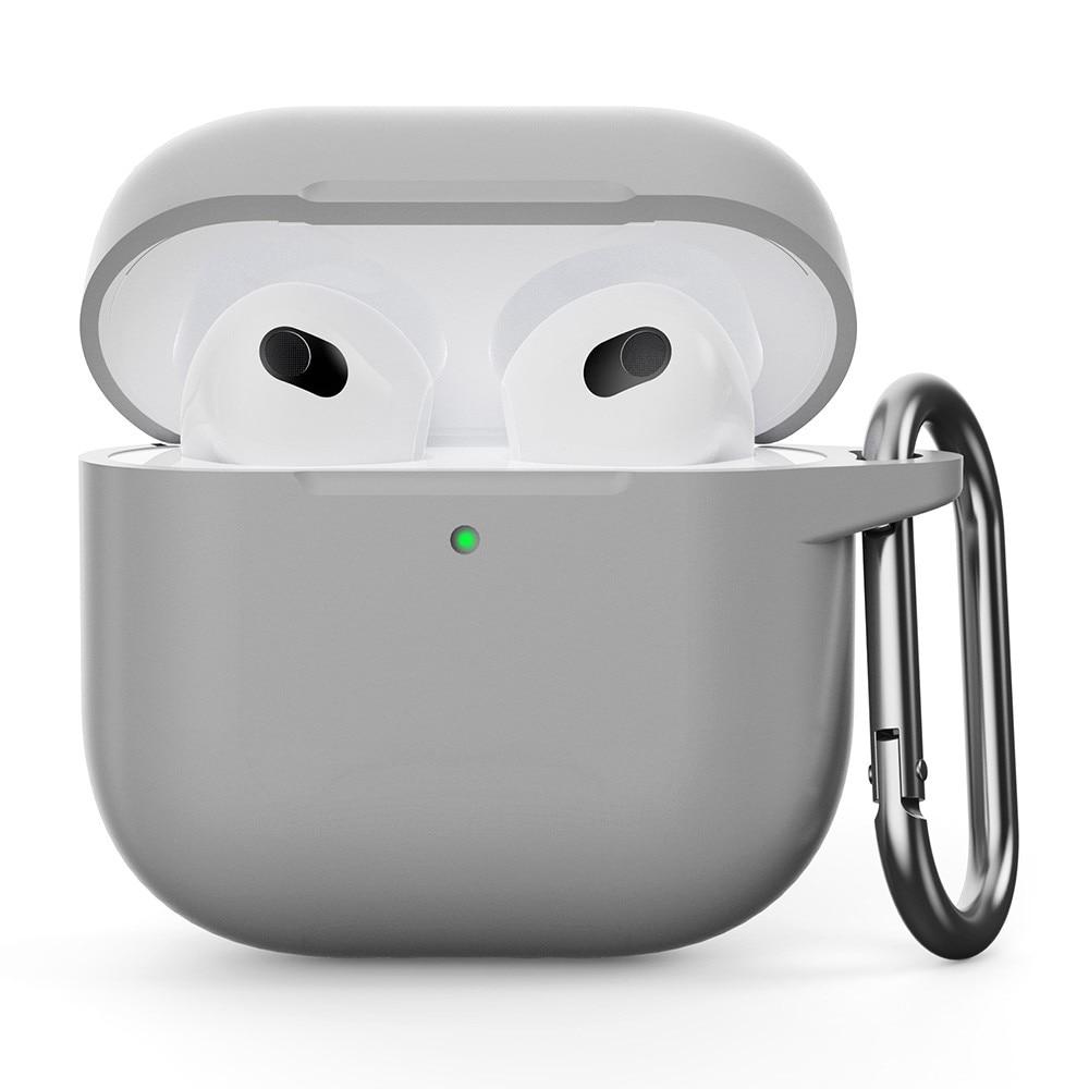 Silikonecover med karabinhage Apple AirPods 4 grå