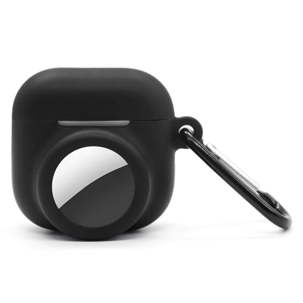 Silikonecover med AirTag holderApple AirPods 4 sort