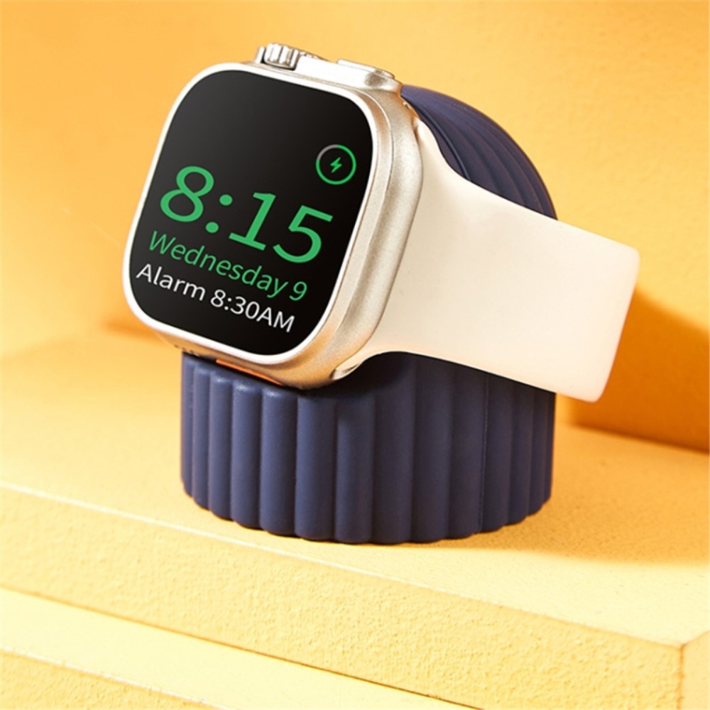 Riflet ladestativ til Apple Watch lyserød