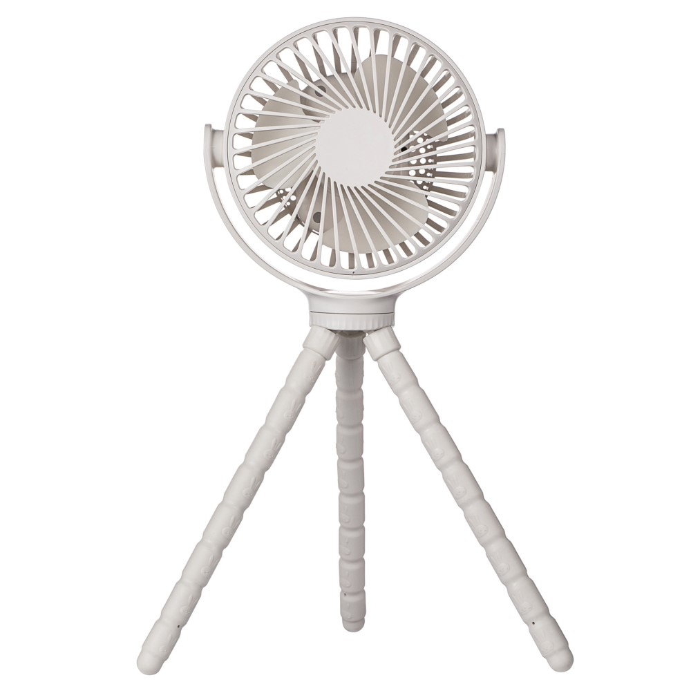 Portabel ventilator med fleksible ben, Hvid