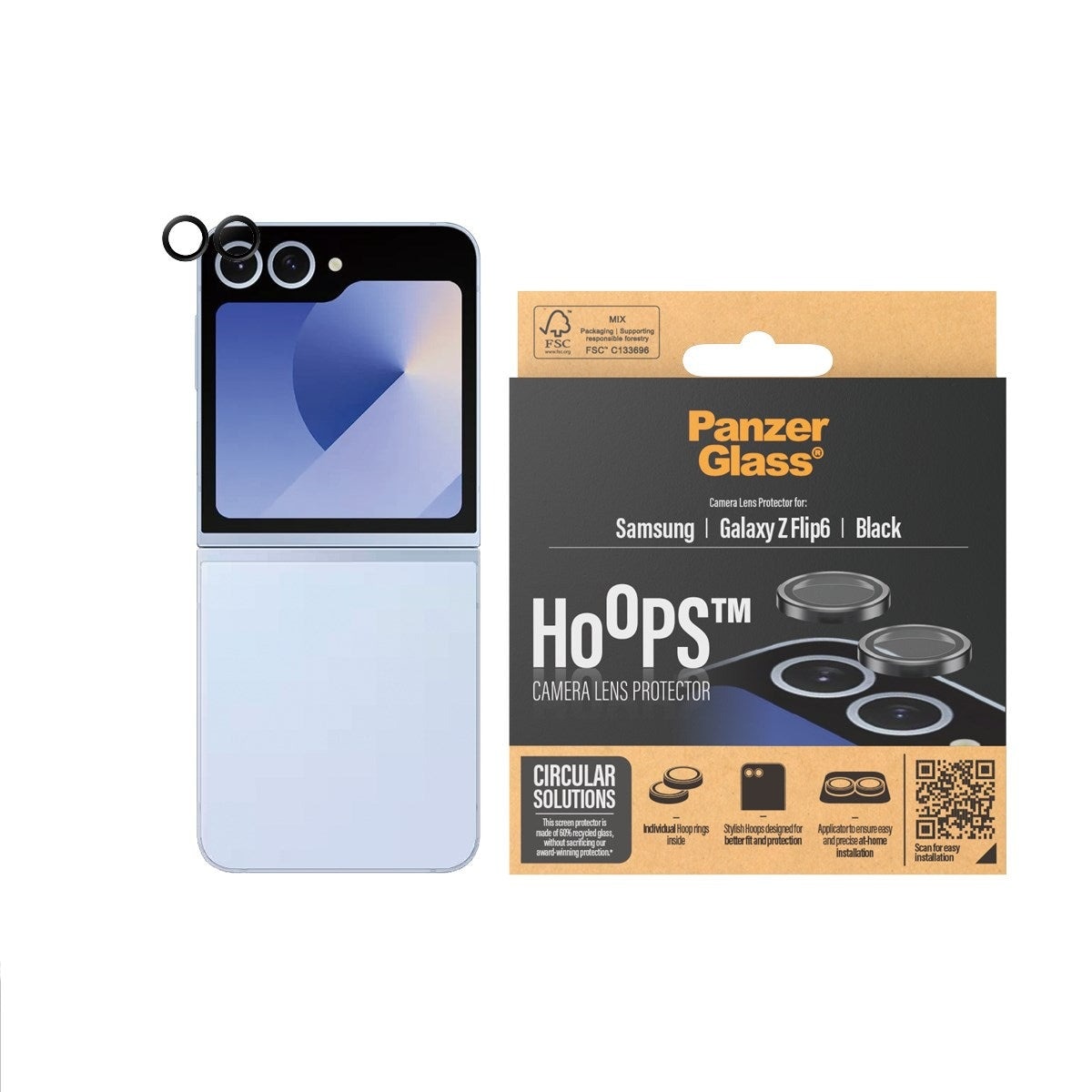 Samsung Galaxy Z Flip 6 Hoops Camera Lens Protector Sort