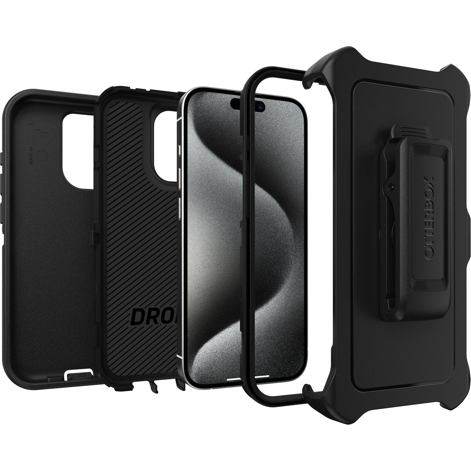 Defender Cover iPhone 15 Pro sort