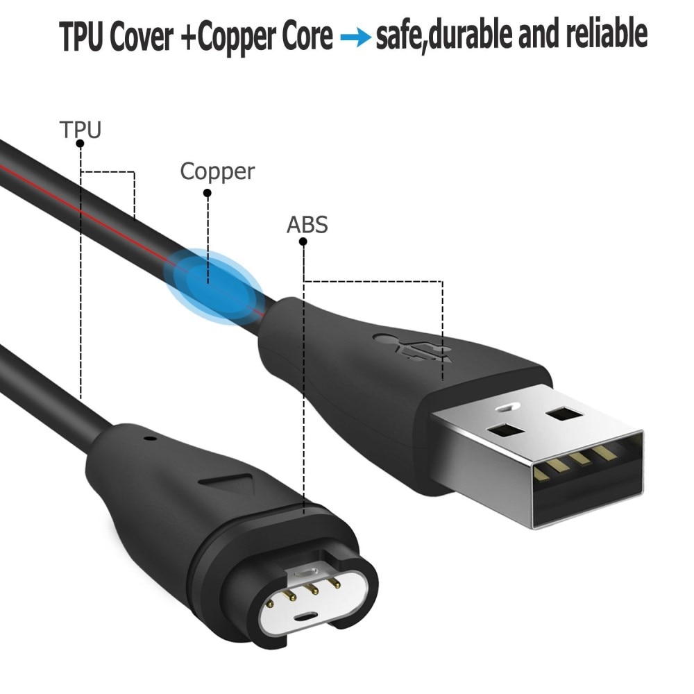 Garmin Approach S62 opladerkabel 1 m Sort