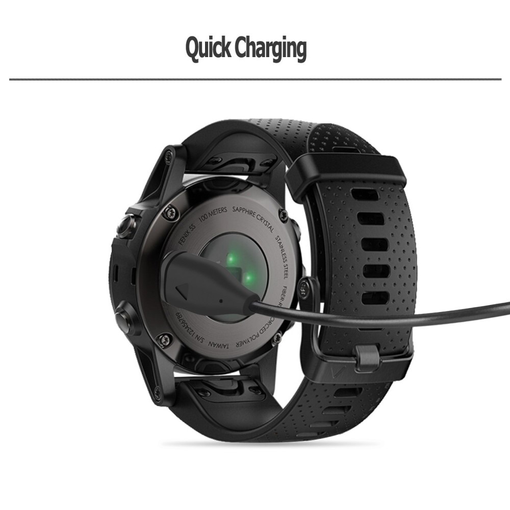 Garmin Fenix E 47mm opladerkabel 1 m Sort