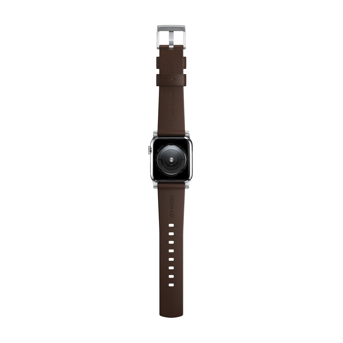 Apple Watch 41mm Series 9 Modern Band Horween Leather Rustic Brown (Silver Hardware)