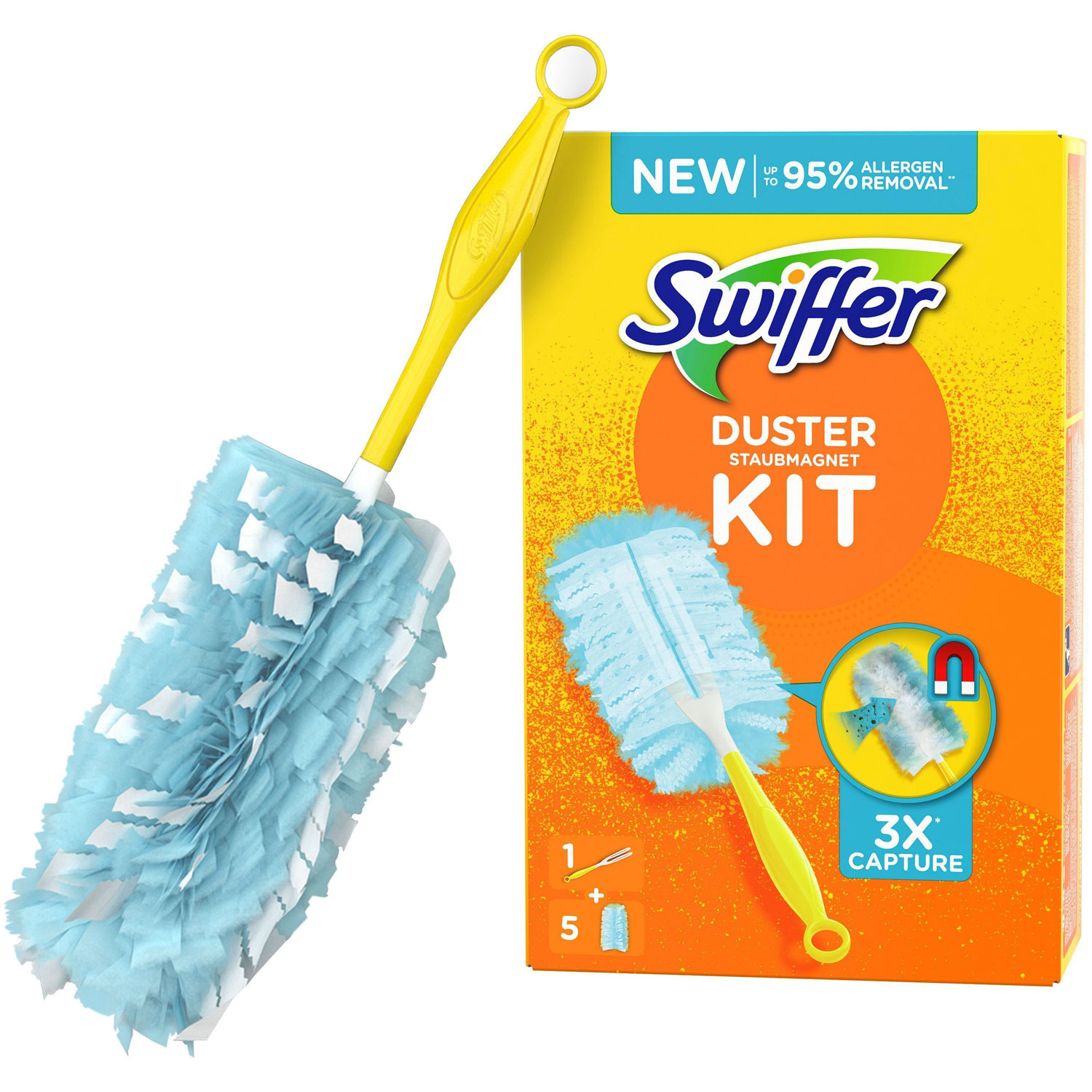 Duster Kit med 1 håndtag + 5 refiller