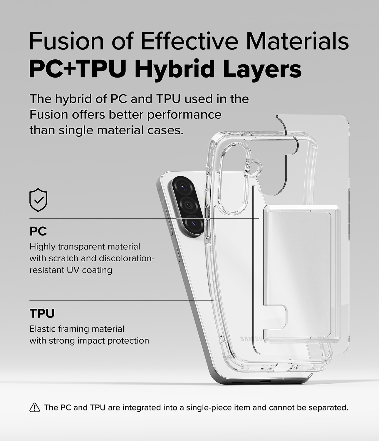 Fusion Card Case Samsung Galaxy A56 Clear