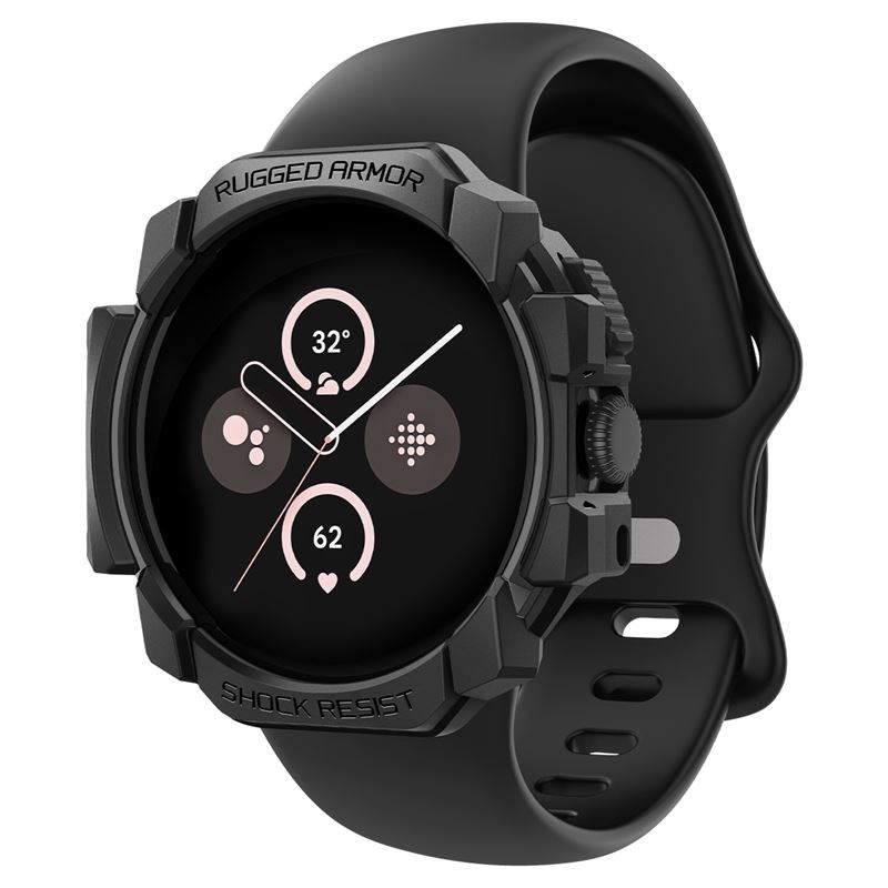 Google Pixel Watch 2 Case Rugged Armor Black