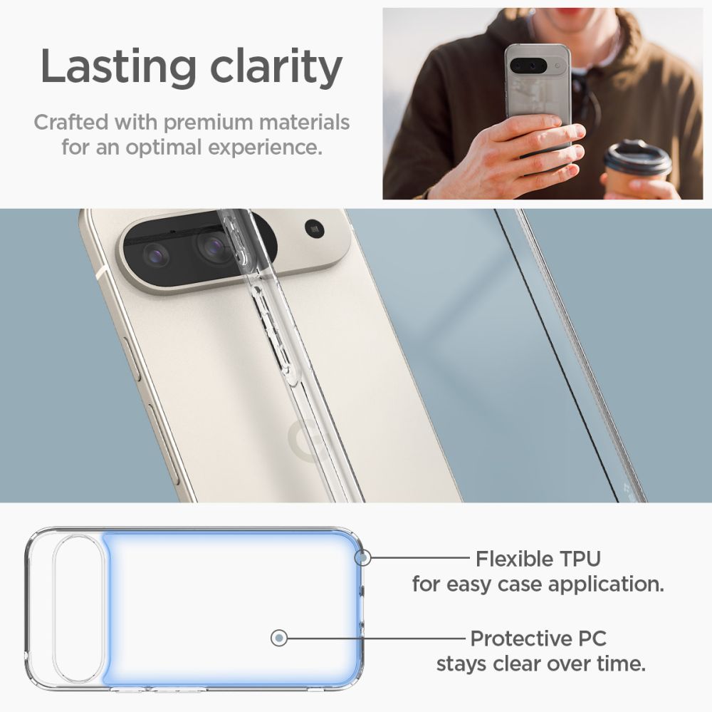 Google Pixel 9 Pro Case Ultra Hybrid Crystal Clear