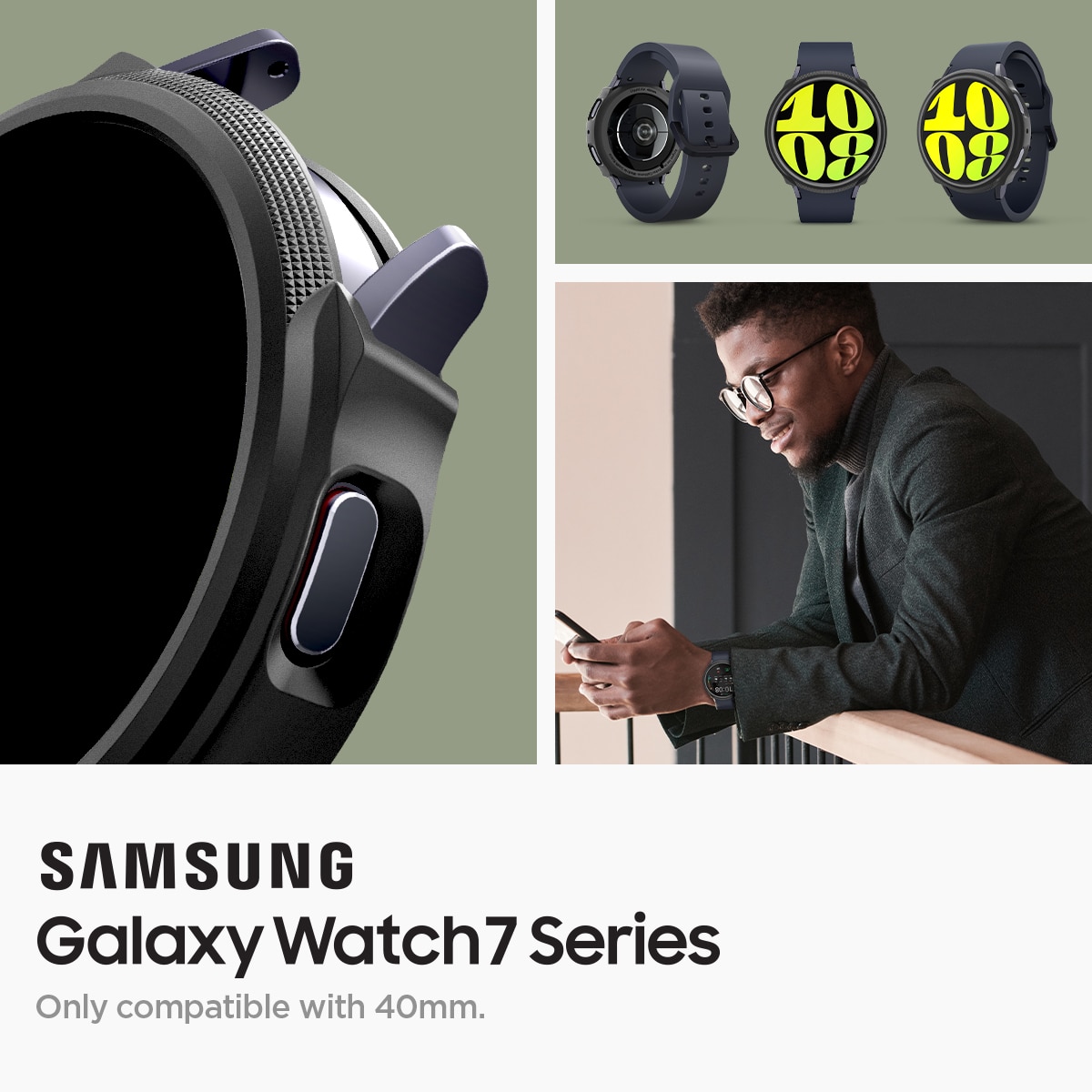 Samsung Galaxy Watch 7 40mm Cover Liquid Air Black