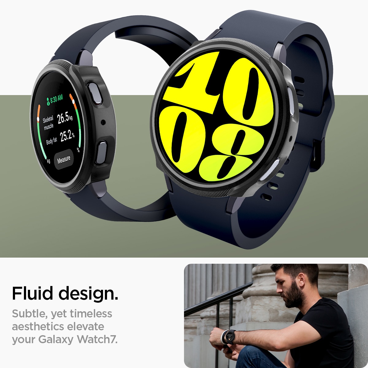 Samsung Galaxy Watch 7 40mm Cover Liquid Air Black