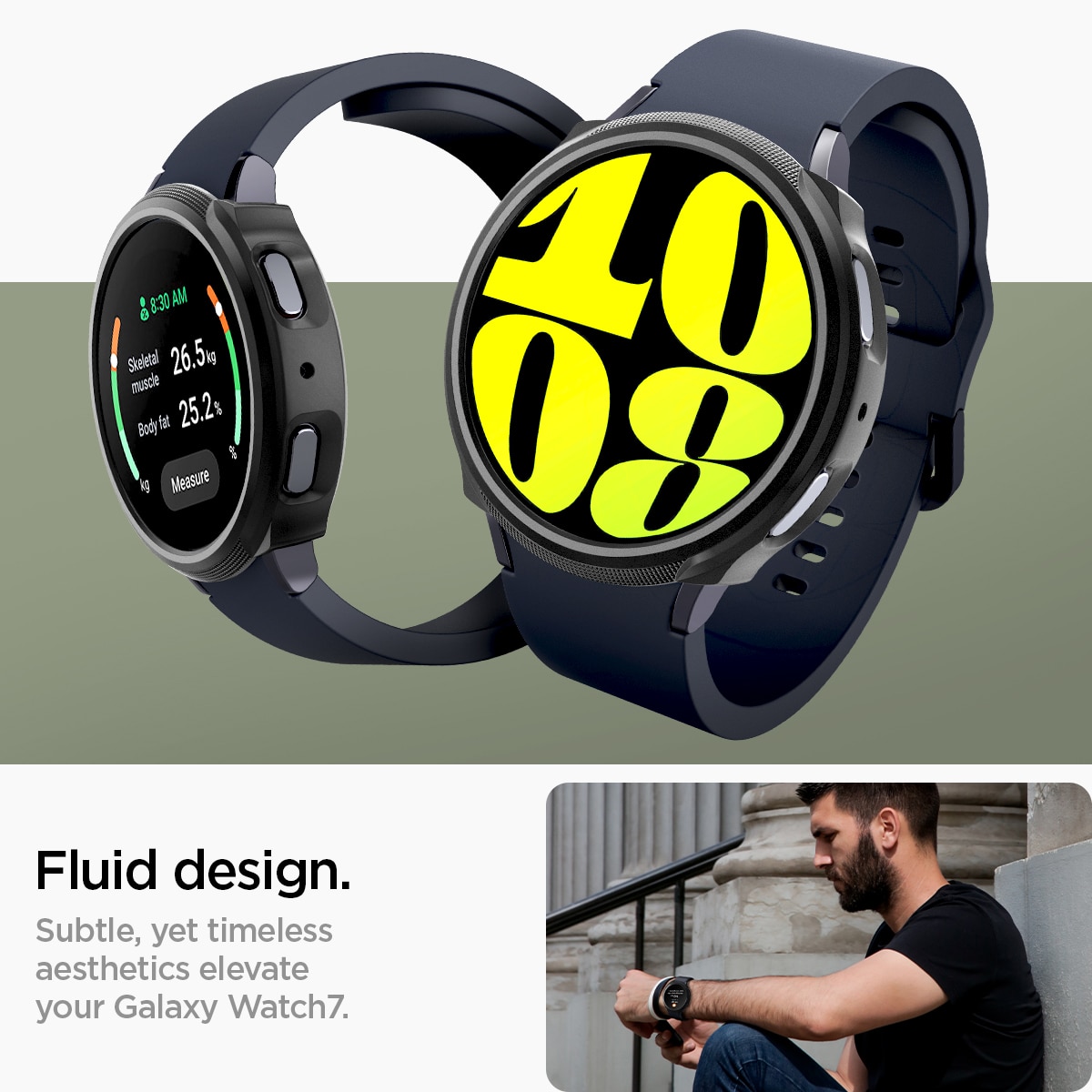 Samsung Galaxy Watch 7 44mm Cover Liquid Air Black