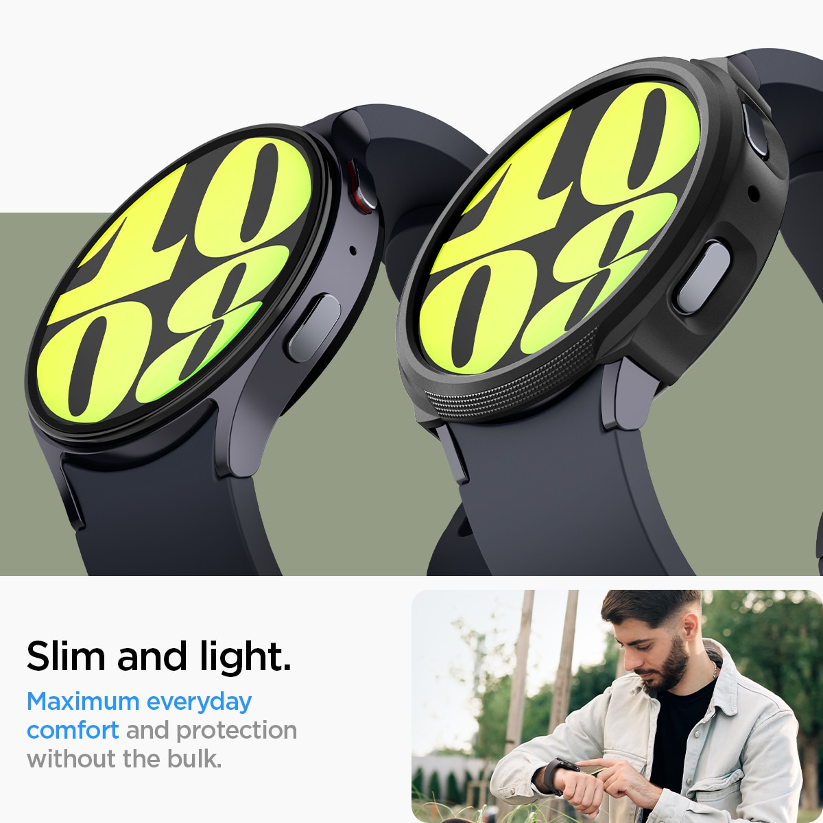 Samsung Galaxy Watch 7 44mm Cover Liquid Air Black