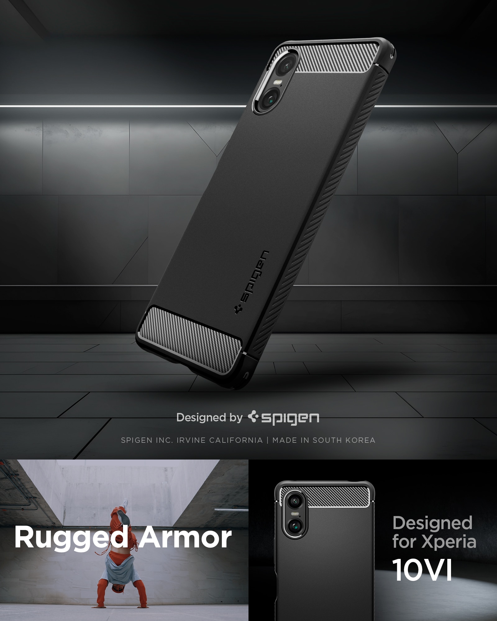 Sony Xperia 10 VI Case Rugged Armor Black