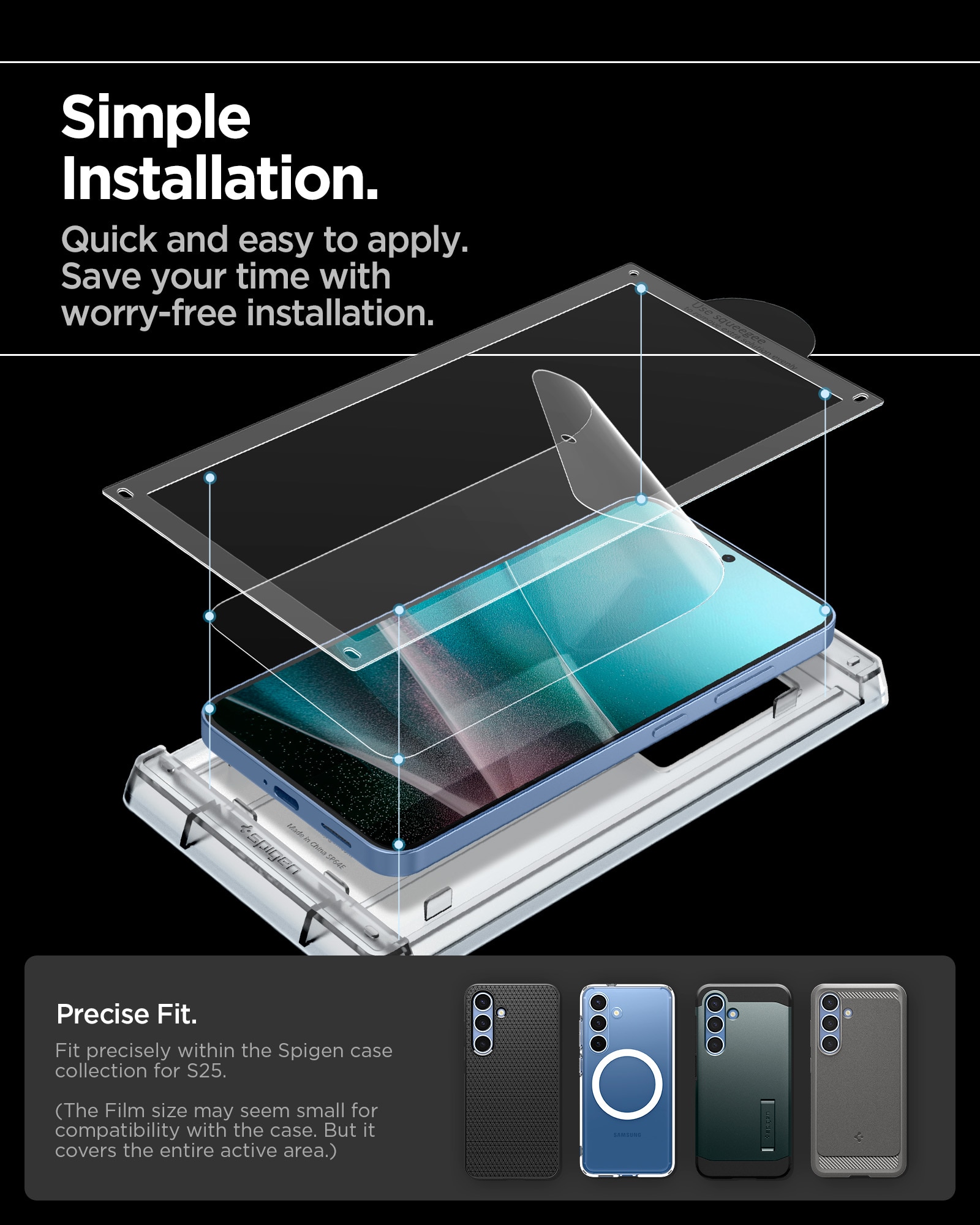 Samsung Galaxy S25 Screen Protector EliteShield EZ Fit