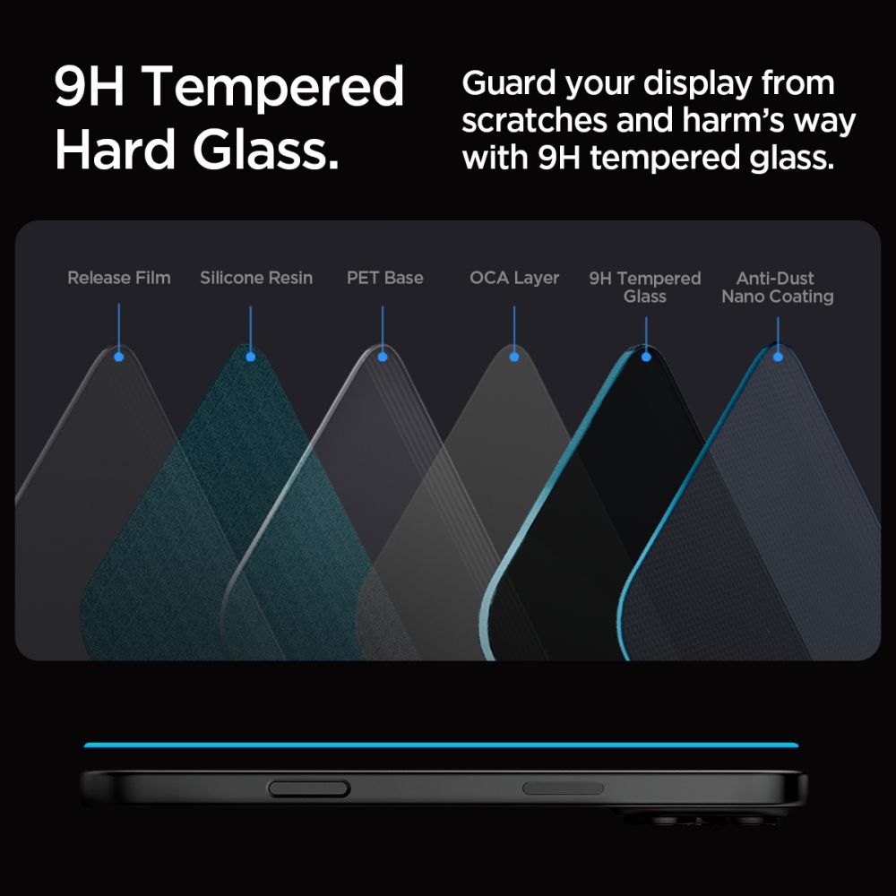 iPhone 16 Pro Screen Protector Privacy GLAS.tR EZ Fit (2-pack)