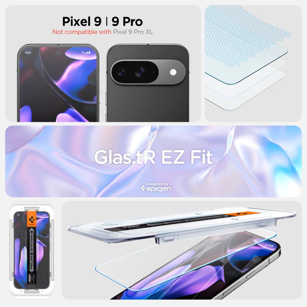 Google Pixel 9 Screen Protector GLAS.tR EZ Fit (2-pack)